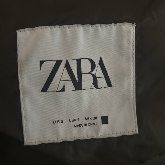 Zara Men's Khaki Contrast Puffer Jacket Size S - Picture 7 of 14